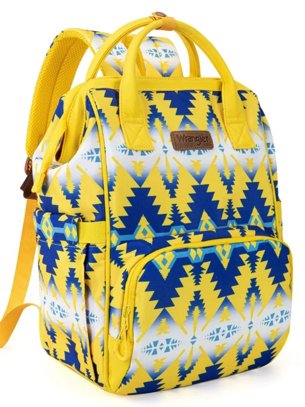 Wrangler Aztec Printed Callie Backpack/Diaper Bag - Yellow